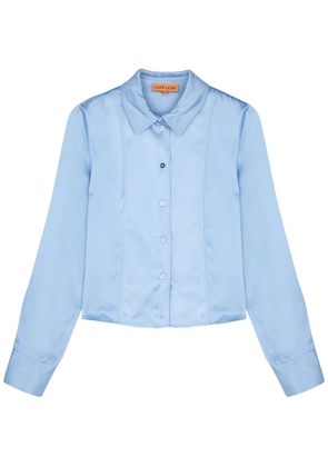 Stine Goya Shane Satin Shirt - Light Blue - XS (UK6 / XS)