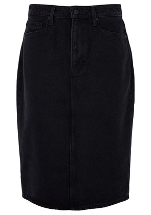 Paige Siren Stretch-denim Midi Skirt - Black - 28 (W28 / UK10 / S)