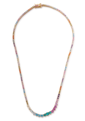 Fallon Candy Rivière Crystal-embellished Necklace - Gold