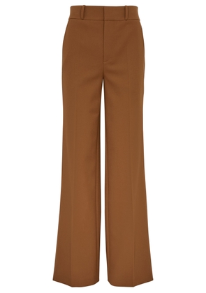 Frame Straight-leg Twill Trousers - Brown - 4 (UK8 / S)