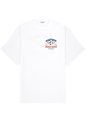 Annie Hood Circus Printed Cotton T-shirt - White