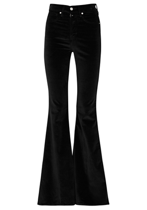 Veronica Beard Sheridan Flared-leg Velvet Jeans - Black - 26 (W26 / UK8 / S)