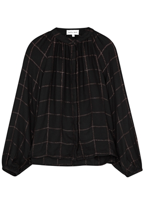 Bella Dahl Checked Metallic-weave Twill Shirt - Black - S (UK8-10 / S)