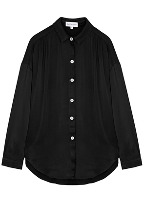 Bella Dahl Satin Shirt - Black - S (UK8-10 / S)