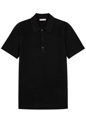 Valentino Toile Iconographe Knitted Polo Shirt - Black - M