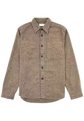 Oliver Spencer Treviscoe Bouclé Cotton Shirt - Brown - XL