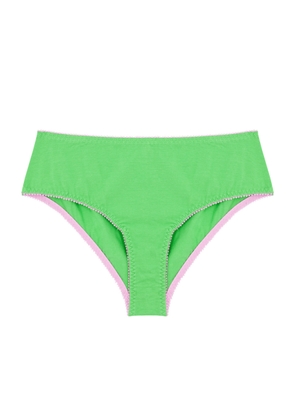 Dora Larsen Angie High-waist Stretch-cotton Briefs - Green