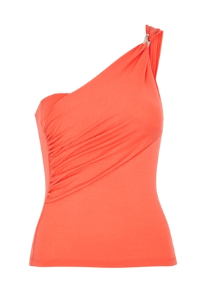 Gimaguas Julia One-shoulder Stretch-jersey top - Orange - S (UK8-10 / S)