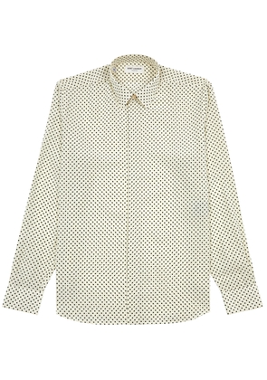Saint Laurent Polka-dot Printed Silk Shirt - Cream - 38 (IT48 / M)