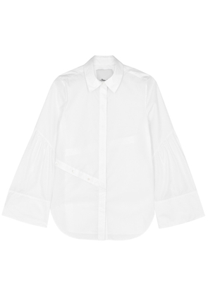 3.1 Phillip Lim Asymmetric Cotton-blend Poplin Shirt - White - 10 (UK14 / L)