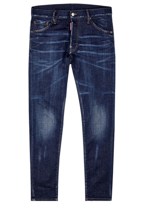 DSQUARED2 Cool Guy Distressed Slim-leg Jeans - Navy - 48 (IT48 / M)