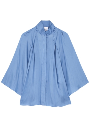 Day Birger ET Mikkelsen Jules Satin Shirt - Blue - 36 (UK10 / S)