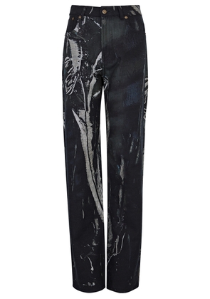 Louisa Ballou Voyage Printed Straight-leg Jeans - Black - 27 (W27 / UK8-10 / S)