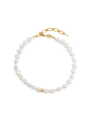 Anni LU Stella Pearly 18kt Gold-plated Anklet - Pearl