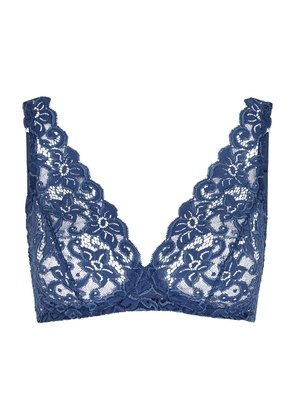 Hanro Moments Lace Soft-cup bra - Navy