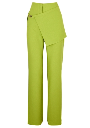 Paris Georgia Apron Layered Slim-leg Trousers - Lime - S (UK8-10 / S)