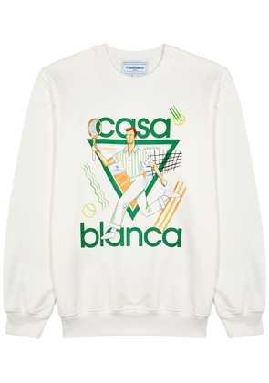 Casablanca Le Jeu Printed Cotton Sweatshirt - Cream - L