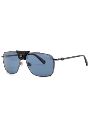 Moncler Gatiion Aviator-style Sunglasses - Grey Gunmetal