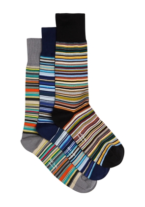 Paul Smith Striped Cotton-blend Socks - set of Three - Multicoloured - One Size