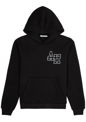 Annie Hood College Printed Hooded Cotton Sweatshirt - Black - L