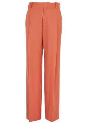 Victoria Beckham Pleated Tapered Twill Trousers - Orange - 8 (UK8 / S)