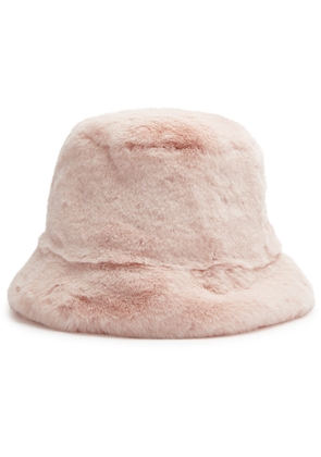 Jakke Hattie Faux fur Bucket hat - Light Pink