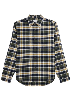 Oliver Spencer Treviscoe Checked Brushed Cotton Overshirt - Green - M