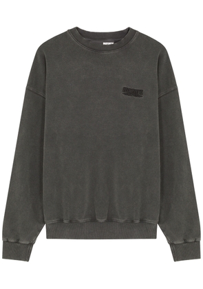Rotate Sunday Enzyme Embroidered Cotton Sweatshirt - Black - L (UK14 / L)