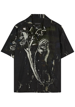 Louisa Ballou Weekend Printed Cotton-blend Shirt - Black - S (UK8-10 / S)