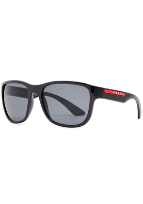 Prada Linea Rossa Square-frame Sunglasses - Black - One Size