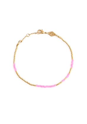 Anni LU Asym 18kt Gold-plated Beaded Bracelet - Pink