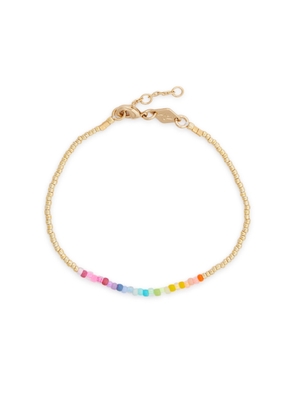 Anni LU Golden Rainbow 18kt Gold-plated Beaded Bracelet - Multicoloured 1