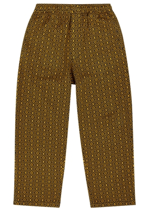 Bode Crescent Pattern-jacquard Cotton Sweatpants - Yellow - L