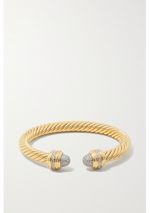 David Yurman - Cable 18-karat Gold Diamond Cuff - One size