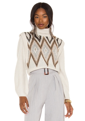 House of Harlow 1960 x REVOLVE Allegra Turtleneck in Ivory. Size XL, XS.