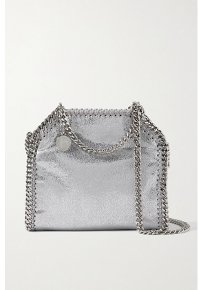 Stella McCartney - + Net Sustain Falabella Mini Metallic Vegetarian Textured-leather Shoulder Bag - Silver - One size