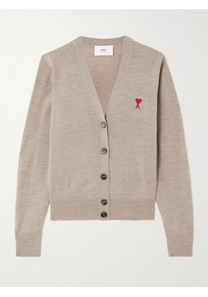 AMI PARIS - +net Sustain Merino Wool Cardigan - Neutrals - xx small,x small,small,medium,large