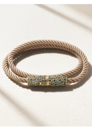 Emily P. Wheeler - 18-karat Recycled Gold ,silk And Sapphire Bracelet - One size