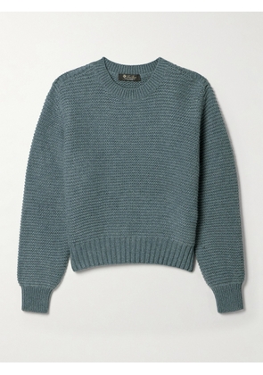 Loro Piana - Ashi Cropped Ribbed Cashmere Sweater - Blue - x small,small,medium,large,x large