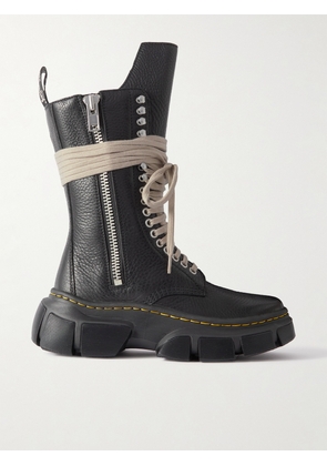 Rick Owens - + Dr. Martens 1918 Dmxl Textured-leather Boots - Black - UK 3,UK 4,UK 5,UK 6,UK 7,UK 8,UK 9