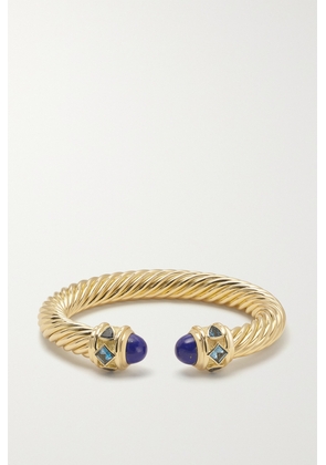 David Yurman - Renaissance 18-karat Gold, Lapis Lazuli And Topaz Cuff - Blue - One size