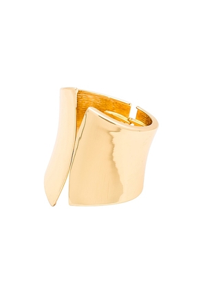 Amber Sceats Cuff Bracelet in Metallic Gold.