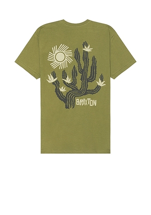Brixton Valley Short Sleeve Tailored Tee in Green. Size M, S, XL/1X.