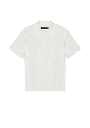 DOUBLE RAINBOUU Hawaiian Shirt in White. Size L, S, XL/1X.