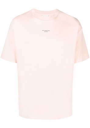 Drôle De Monsieur slogan-print crew-neck T-shirt - Pink