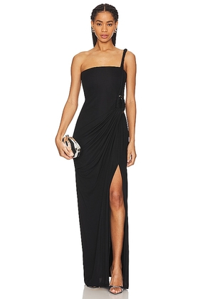 SIMKHAI Sone Twisted One Shoulder Gown in Black. Size 0, 2, 6.