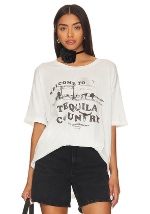 The Laundry Room Tequila Country Oversized Tee in White. Size S.