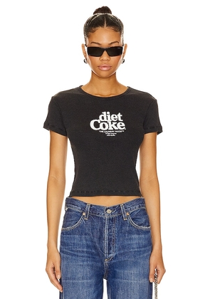 The Laundry Room Diet Coke Baby Tee in Black. Size XL.