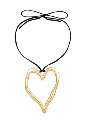 8 Other Reasons Love Pendant Necklace in Metallic Gold.