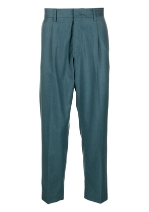Low Brand tapered-leg virgin wool trousers - Green